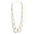 Saint Laurent Collier double round link necklace sautoir Métal Doré  ref.1250608