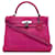 Kelly Hermès HERMES HandtaschenLeder Pink  ref.1251215