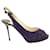 Jimmy Choo Purple Glitter Peep-Toe Slingback Heels Leather  ref.1251298
