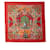 Hermès Hermes Red Orgauphone et Autres Mécaniques Silk Scarf Soie Tissu Rouge  ref.1251688