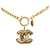 Collar colgante Chanel Gold CC Dorado Metal Chapado en oro  ref.1251693