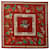 Hermès Bufanda de seda Hermes Red Quai Aux Fleurs Roja Paño  ref.1251698