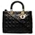 Dior Cannage grande de piel de cordero negro Lady Dior Cuero  ref.1251706