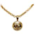 Chanel Gold CC Anhänger Halskette Golden Metall Vergoldet  ref.1251709