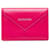 Balenciaga Portefeuille compact en cuir rouge Mini Papier Veau façon poulain  ref.1251713