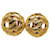 Chanel Gold CC Clip On Earrings Golden Metal Gold-plated  ref.1251731