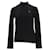 Tommy Hilfiger T-shirt ajusté à manches longues en tricot côtelé pour femme Polyester Noir  ref.1251777
