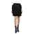 Chanel Saia de veludo marrom com babados - tamanho UK 10 Algodão  ref.1251859