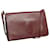 CARTIER Shoulder Bag Leather Wine Red Auth bs12128  ref.1251913
