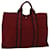 Hermès HERMES Fourre Tout MM Hand Bag Canvas Red Auth ki4074 Cloth  ref.1251951