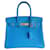 Hermès Bolso Hermes Birkin 30 azul Frida Cuero  ref.1252099