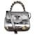 Autre Marque Versace Silver Top Handle Lambskin Leather La Medusa Mini Handbag Silvery  ref.1252308