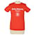 Balmain T-shirt Ado Logo Rouge Coton  ref.1252338