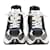 Louis Vuitton Black/Corrida do Monograma Branco 55 Tênis com cadarços Preto Couro  ref.1252348