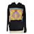 Versace Veste à capuche noire à imprimé Barocco Goddess Coton  ref.1252360