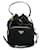 Prada Black Saffiano Nylon Mini Duet Bucket Bag Leather  ref.1252407