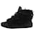 Timeless CHANEL Camellia High Top Floral Lace Mesh Sneakers in 37.5 eu Black Cloth  ref.1252453