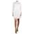 Burberry White belted shirt dress - size UK 8 Cotton  ref.1252610
