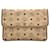 Bolsa de cosméticos MCM Visetos Etui Pochette Pouch Bag em marfim com estampa de logo.  ref.1252638
