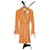 Claudie Pierlot orangefarbenes Viskose-Minikleid mit langen Ärmeln  ref.1252652
