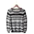 Pull en laine à rayures noires et blanches Sandro Polyester Nylon Acrylique Gris  ref.1252662