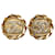 Boucles d'oreilles à clip en strass CC doré Chanel Métal Plaqué or  ref.1252696