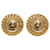 Chanel Gold Coco Ohrclips Golden Metall Vergoldet  ref.1252717