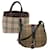 BURBERRY Nova Check Shoulder Bag Canvas 2Set Beige Auth yk10660 Cloth  ref.1252898