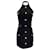 Autre Marque Balmain Black / Gold Button Detail Fitted Stretch Knit Halter Mini Dress Viscose  ref.1253000