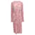 Autre Marque Balenciaga Robe midi plissée imprimée rose Polyester  ref.1253005