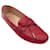 Autre Marque Chaussures plates en cuir verni grainé rouge Tod's / Loafers Cuir vernis  ref.1253007
