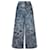 Pantalones anchos con logo de Christian Dior Azul Algodón  ref.1253096