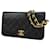 Chanel Wallet an der Kette Schwarz Leder  ref.1253113