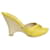 Salvatore Ferragamo Yellow Wedges with studs Leather  ref.1253144