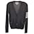 Thom Browne 4-Cardigan col V à rayures en laine grise  ref.1253260