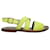 Marni Brown Sandals with Calf Hair Yellow Straps Leather  ref.1253265