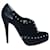 Christian Louboutin Black Suede Studded Suede Heels Leather  ref.1253369