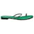 Gianvito Rossi Bottle Green Satin Flat Sandals One Toe Leather  ref.1253379