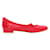 Stuart Weitzman Chaussures plates en cuir rouge  ref.1253404