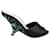 Miu Miu Black Suede Mules with Crystal Heels Leather  ref.1253429