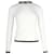 Timeless Suéter Chanel de malha texturizada de manga comprida em algodão branco  ref.1253456