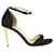 Mulberry Elegant Black Brocade Heels Leather  ref.1253515