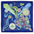 Hermès Pañuelo de seda estampado azul  ref.1253547