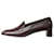 The row Sapatos marrons de salto quadrado com bico quadrado - tamanho UE 40 (Reino Unido 7) Marrom Couro  ref.1253661