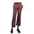 Chloé Red checked flared wool trousers - size UK 8  ref.1253676