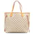 Louis Vuitton White Damier Azur Neverfull MM Leather Cloth  ref.1253723