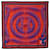 Hermès Sciarpa di seta Domino effetto L rosso Hermes Panno  ref.1253750