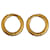 Boucles d'oreilles créoles Chanel CC dorées Métal Plaqué or  ref.1253757