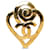 Spilla a cuore Chanel in oro CC D'oro Metallo Placcato in oro  ref.1253759