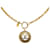 Chanel Gold CC Anhänger Halskette Golden Metall Vergoldet  ref.1253760